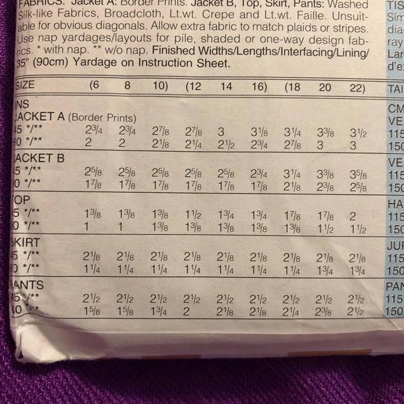 Butterick Sewing pattern 4582 top skirt pants sz 18 20 - Picture 5 of 7